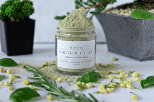 Green Clay - Herbal & Floral Mask - Cleaning - Astringent - Detoxifying